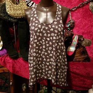 Cat Patterned Tank Top.